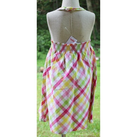 Gymboree Pretty Lady Dress Pink Yellow Plaid Halter Party Summer Lemonade - Picture 3 of 9